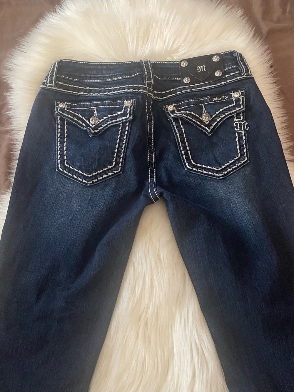 Miss Me Dark Wash Embellished Bootcut Jeans